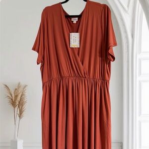 LuLaRoe Terracotta Midi Dress